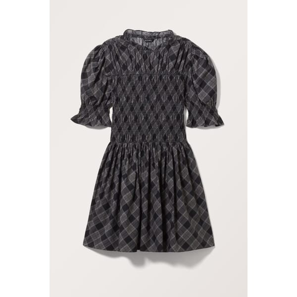 MONKI Puffy Smocked Mini Dress