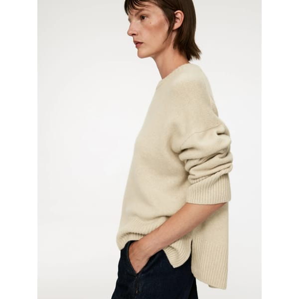 model wears Relaxed Cashmere-Wool Jumper