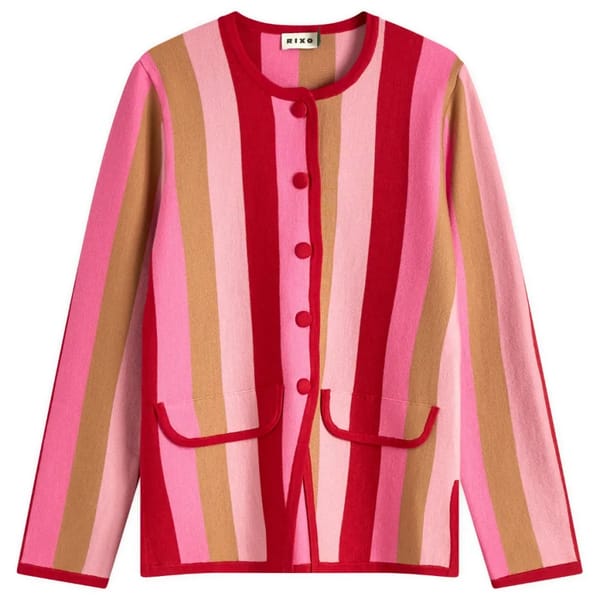 Mirja Cardigan Victoria Stripe Jacquard Pink