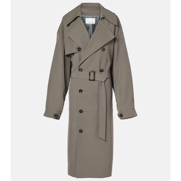 THE FRANKIE SHOP The Frankie Shop Mavis oversized trench coat in grey