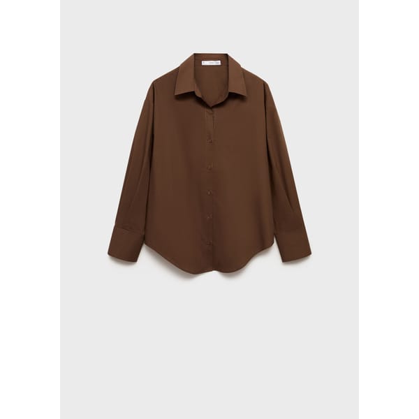 brown cotton shirt