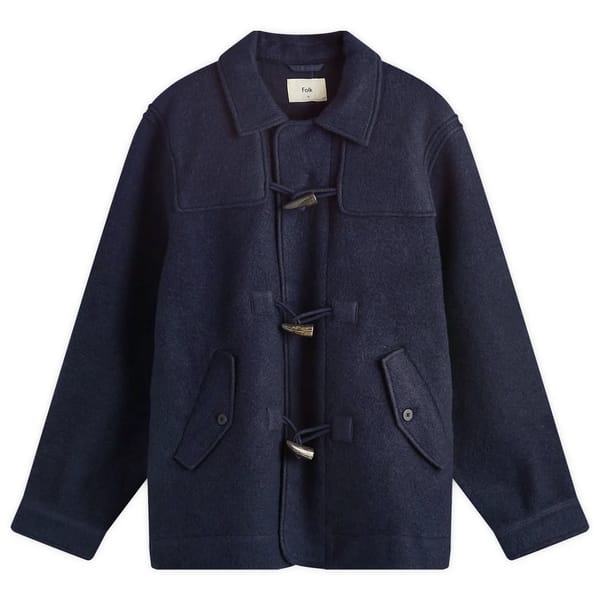 navy cotton duffle jacket