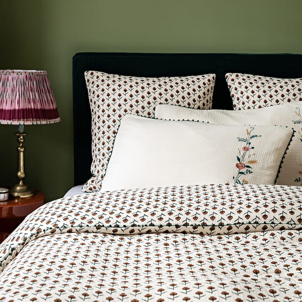 la redoute JAMINI x LA REDOUTE INTERIEURS Ditsy Floral 100% Cotton Muslin Duvet Cover