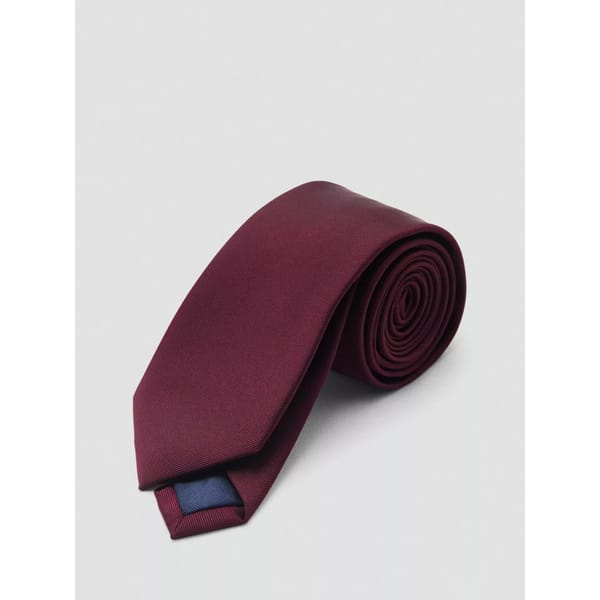 Mango Satin Tie, Dark Red, One Size