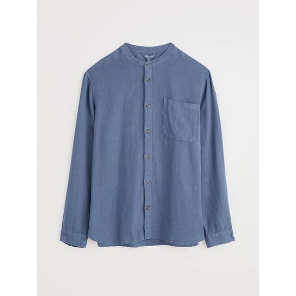Seasalt Cornwall Blue Mens Porlock 100% Linen Shirt