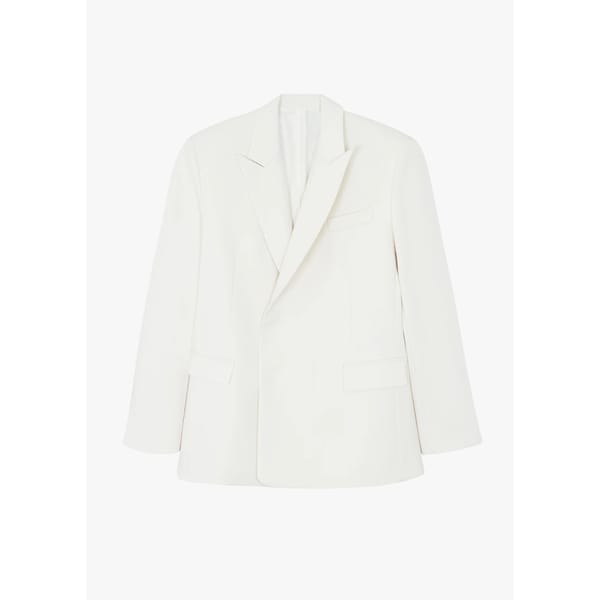 THE FRANKIE SHOP Sadie Oversized Double Breasted Blazer - Cream