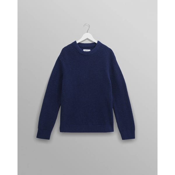 WAX LONDON Wilde - Blue Waffle Knit Jumper