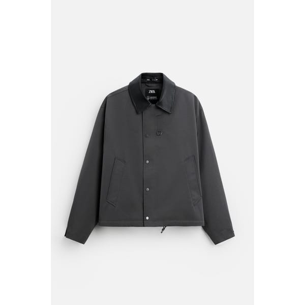 ZARA CONTRAST WATER-REPELLENT JACKET