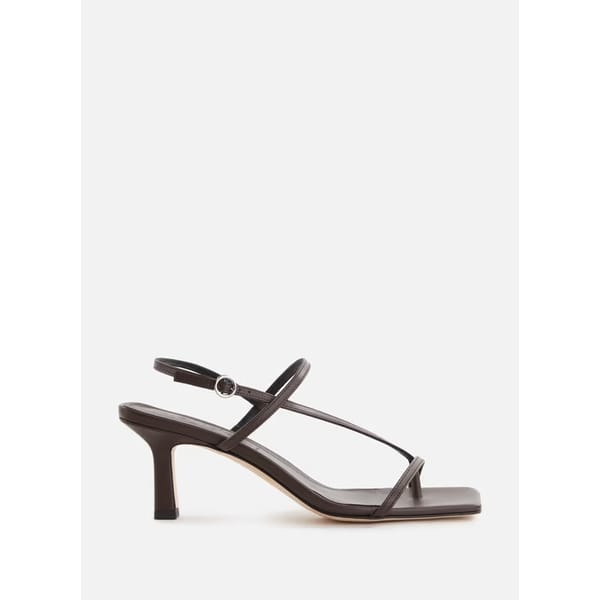 brown AEYDE Elise heeled leather sandals