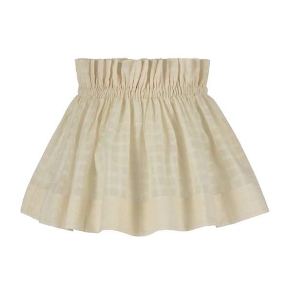 ALICE PALMER & CO. Checked Cheesecloth Cotton Scrunchie Lampshade