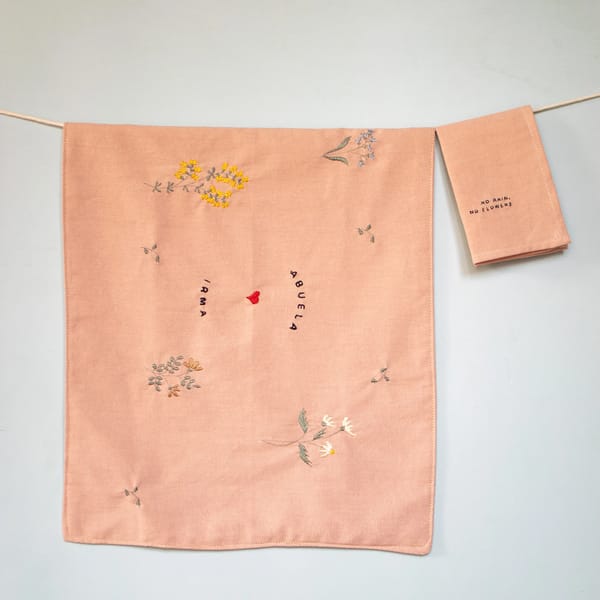 ETSY Personalized Embroidered Tablecloth | Personalized Gift for Grandma | Custom Housewarming Gift | Handmade Wedding Gift | Garden Lover Gift