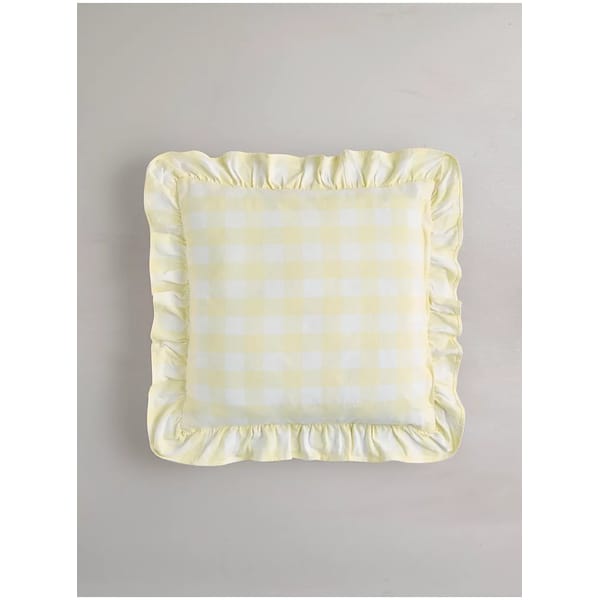 GEORGE Gingham Frill Cushion