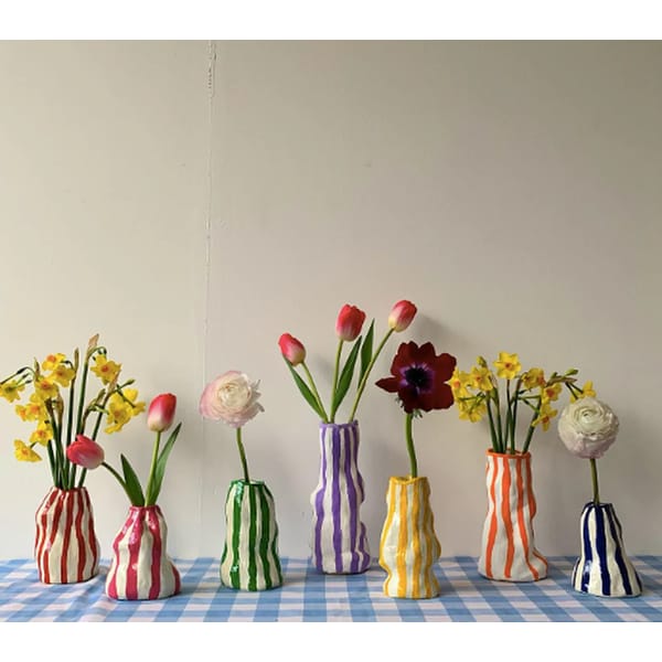 HODGE POTS STRIPED VASES