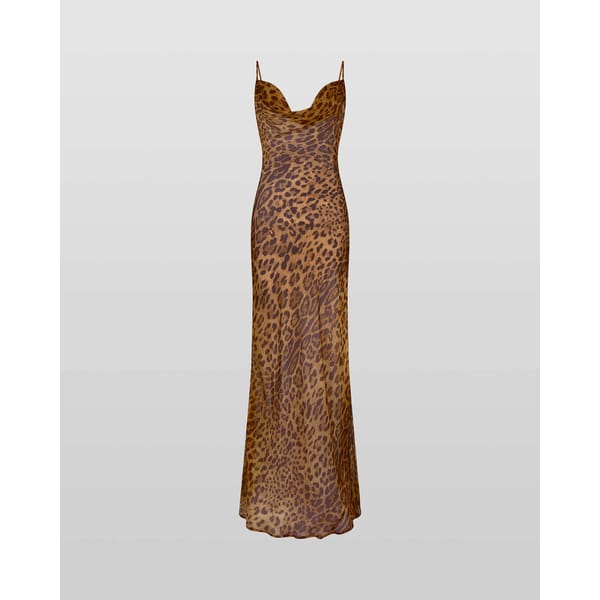 LEOPARD RAT & BOW VALENTINA DRESS