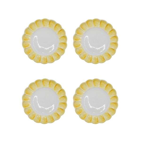 SKYE MCALPINE Lido Dinner Plate, Yellow, Set of 4