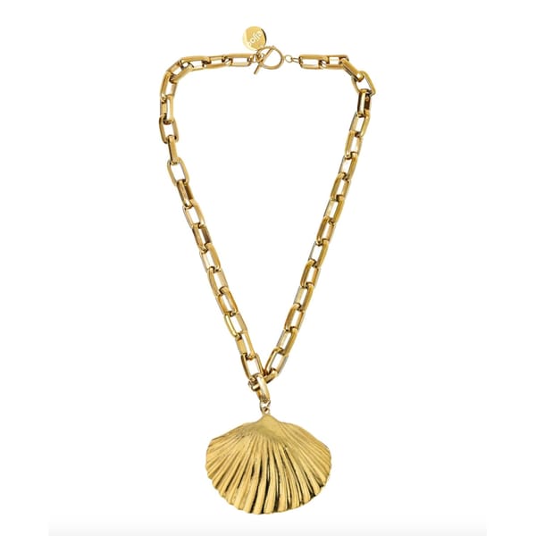 gold shell necklace