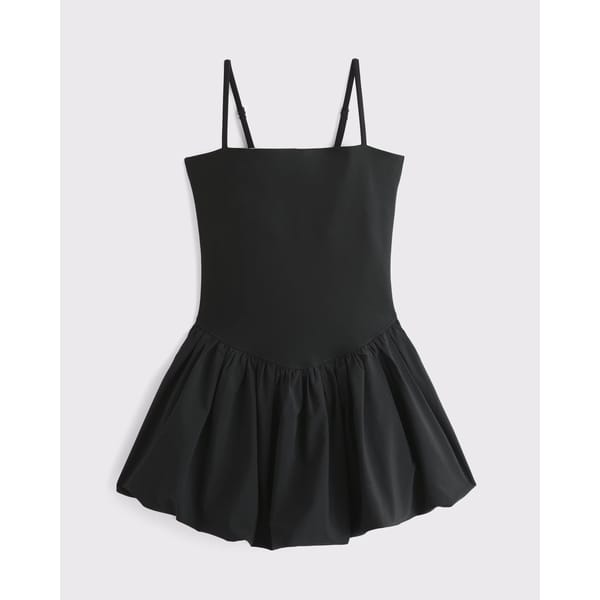 Bubble Hem Mini Workout Dress