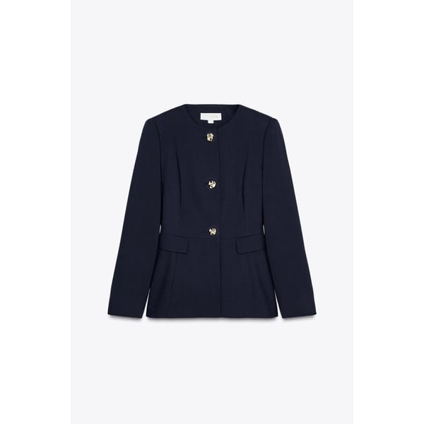 ZAR FITTED ROUND NECK BLAZER