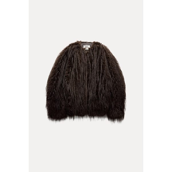 ZARA LIMITED EDITION FAUX FUR BOMBER JACKET