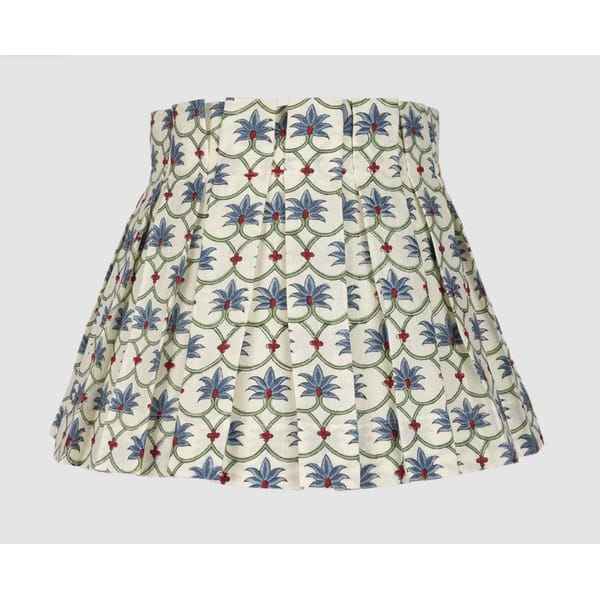 printed pleat lampshade