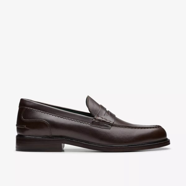 clarks Craft James Lo Dark Brown Leather