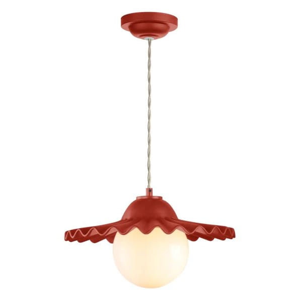 red pendant light