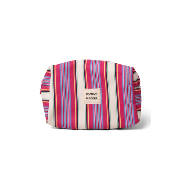 DM make up bag in pink stripe