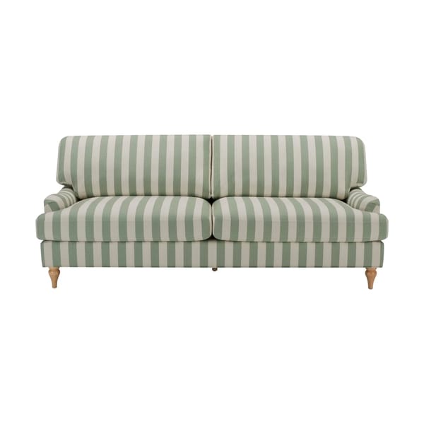 DUSK Hampshire 3 Seater Sofa - Green Stripe