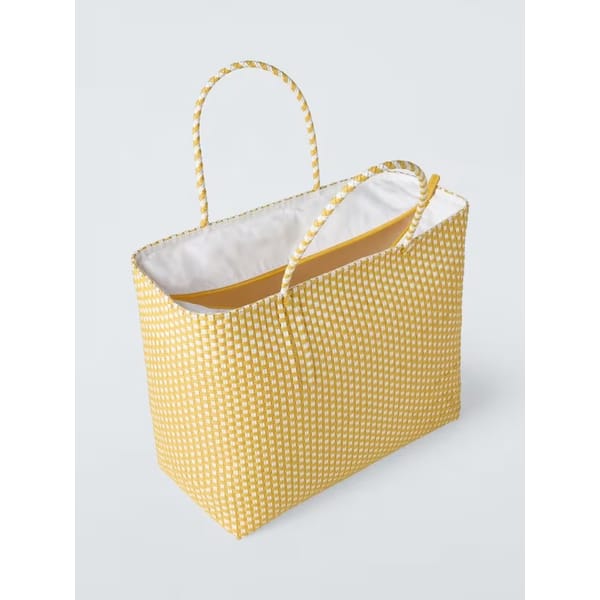 jl John Lewis Dolce Vita Woven Cooler Tote Bag, 25L, Yellow