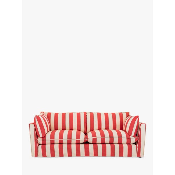red and white stripe sofa