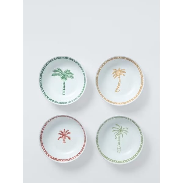 John Lewis Palm House Plastic Picnic Pasta Bowl, Set of 4, 22cm, Multi