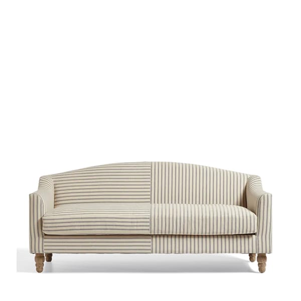 OKA Pippo 2-Seater Sofa - Sapphire Stripe