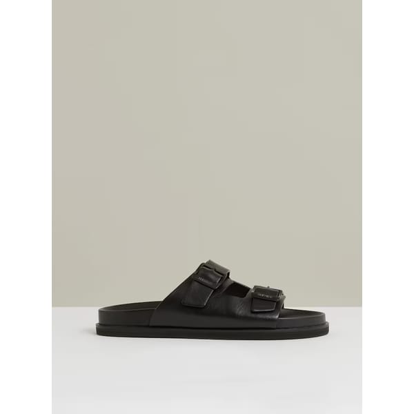 Philip Leather Double-Strap Sandals