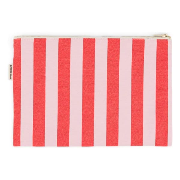 SMALLABLE Rose in April Lili striped clutch bag | Pale Pink