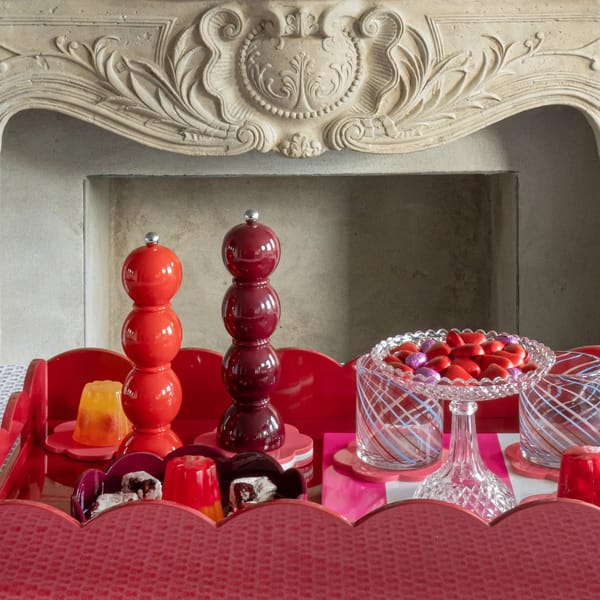 Cherry Bobbin Salt or Pepper Mill on table