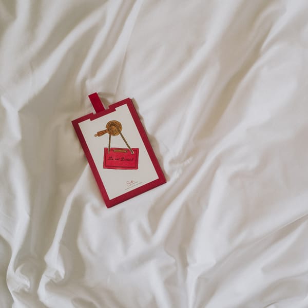 gift card on bed