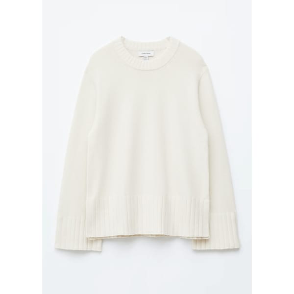 white sweater