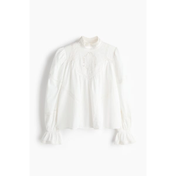 white cotton blouse
