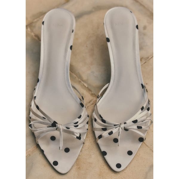 Polka-dot strap sandals