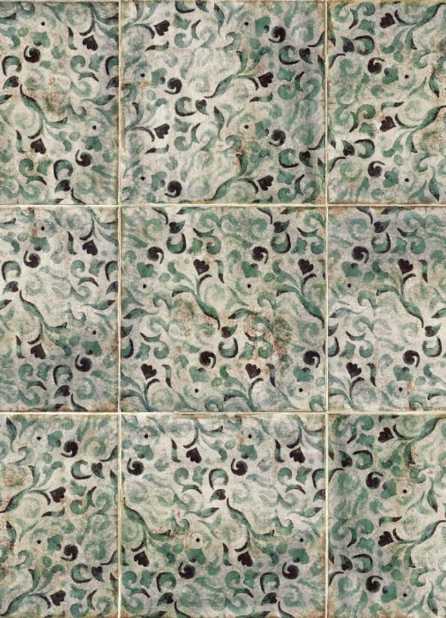 Baked Tiles - Tuscany Faded Floral Base