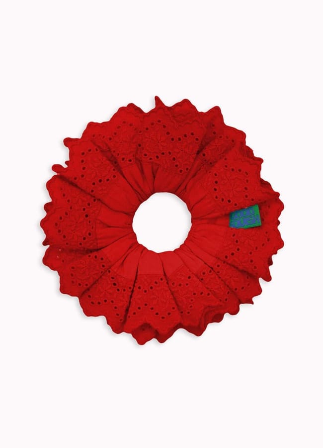 large scrunchie red