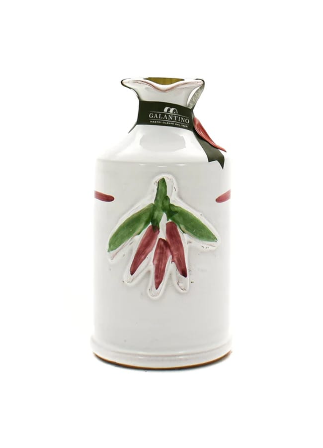 Puglian Olive Oil with Chilli in Terracotta Bottle, 250ml