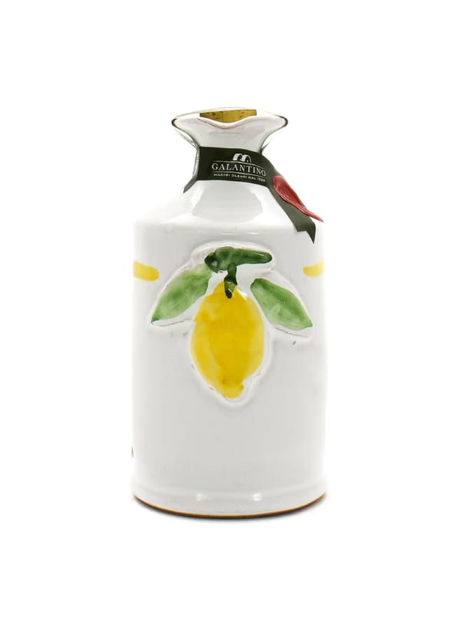 Puglian Olive Oil with Lemon in Terracotta Bottle, 250ml