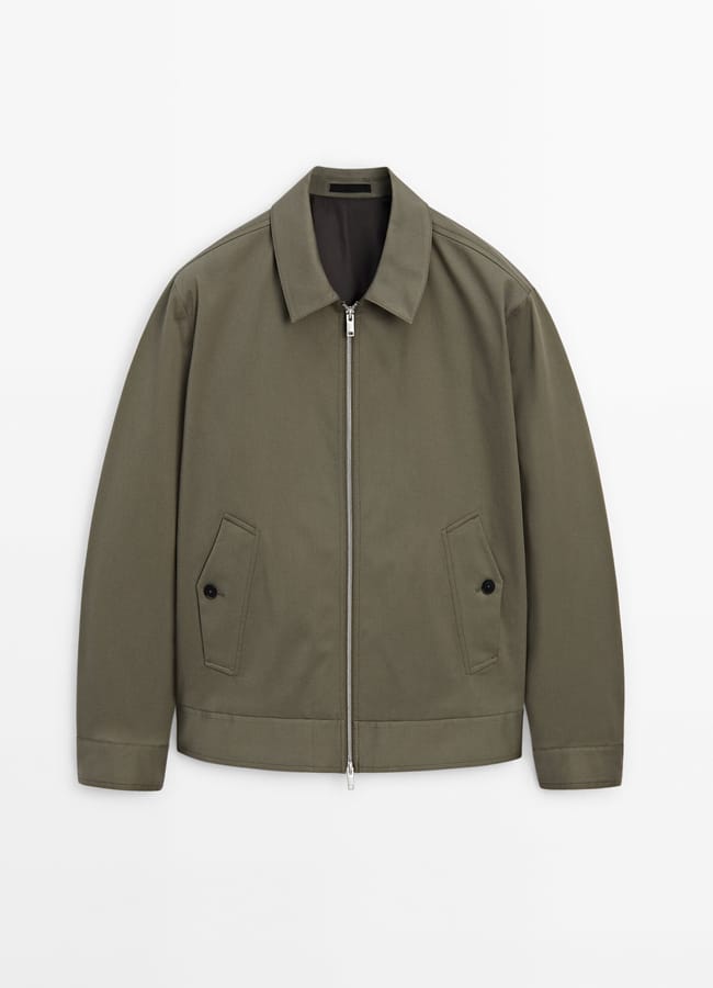 COTTON BLEND JACKET WITH POCKETS - STUDIO