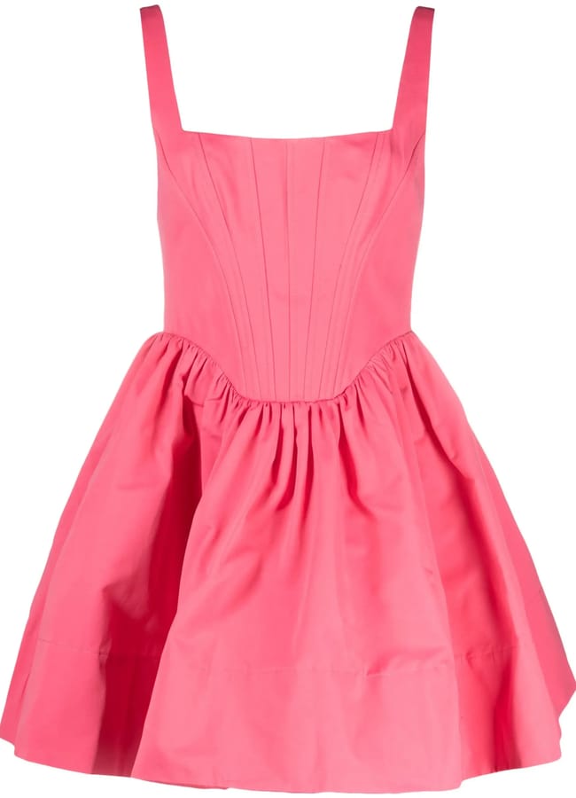 pink corset mini dress