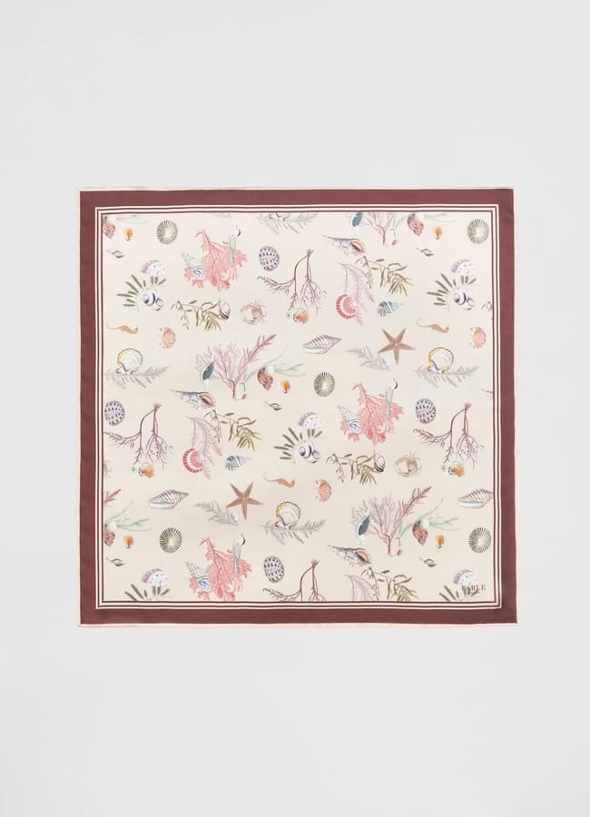 Whispering Sands Cream Square Scarf