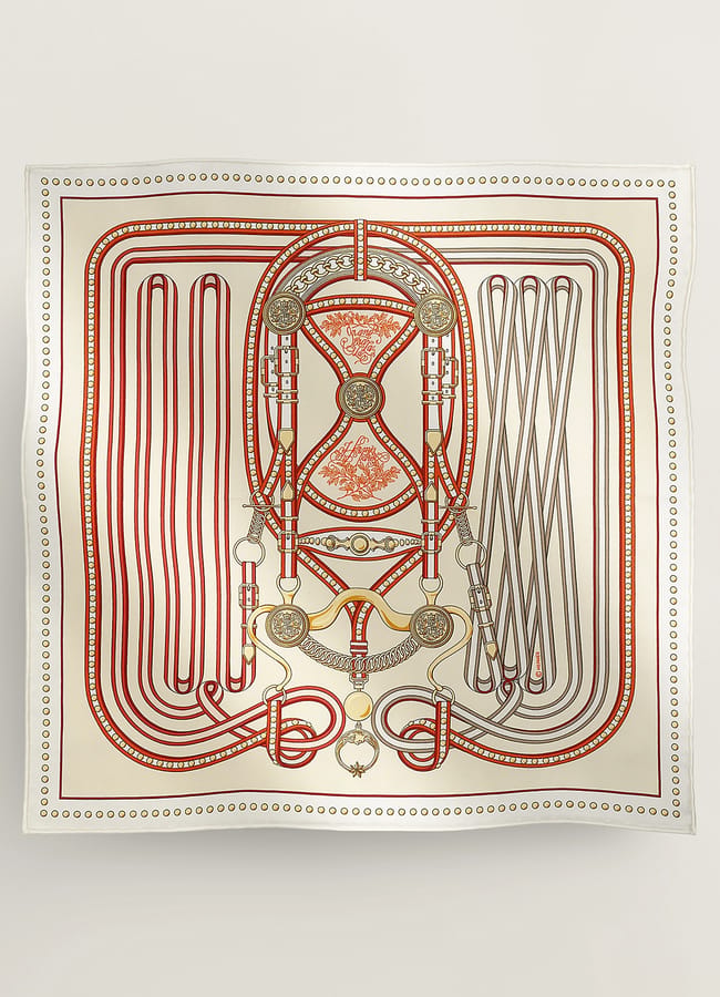 hermes scarf in sand print
