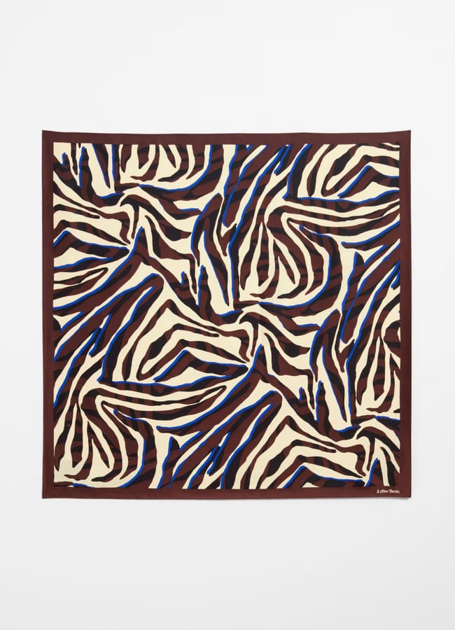 & Other Stories Zebra-Print Scarf