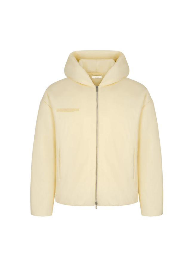 Flower-Warmth Padded Bomber Jacket - Rind Yellow