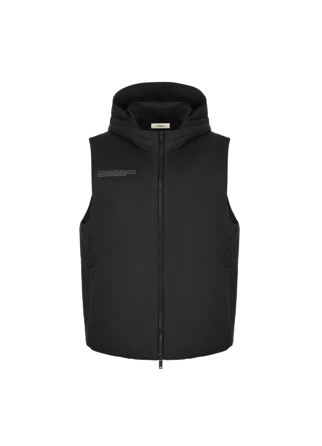 Flower-Warmth Padded Gilet - black